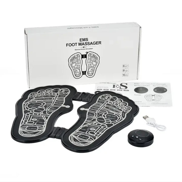 Electric EMS Foot Massager Pad Foldable USB Rechargeable