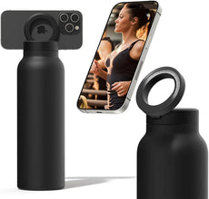 Stainless Steel Water Bottle with Magnetic Phone Holder