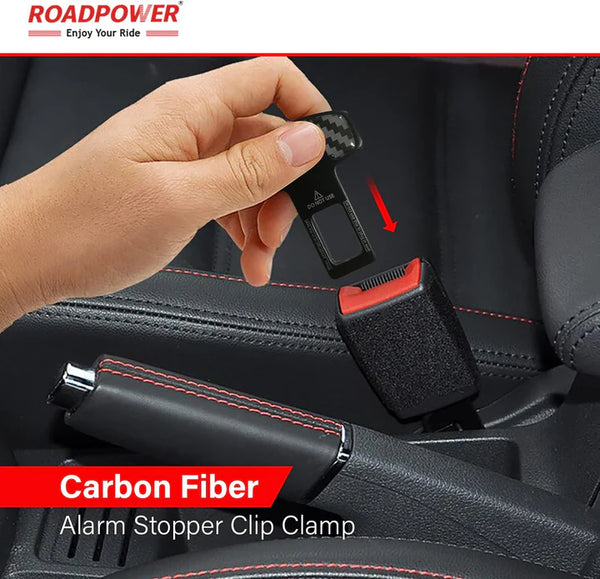Car Alarm Silencer Clip Clamp Carbon Fiber Universal (2 Pcs)